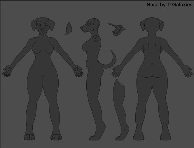 Floppy eared dog refsheet base